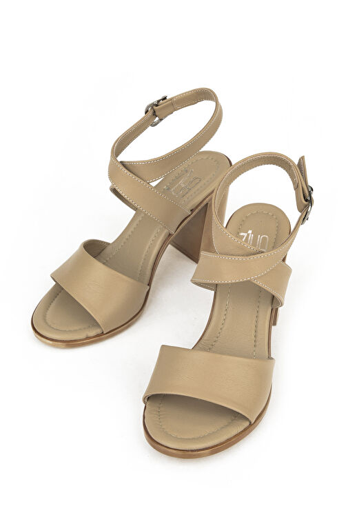 Ziya Bej Kadın Deri Topuklu Sandalet 1411020Z1708_340 - Görsel 5
