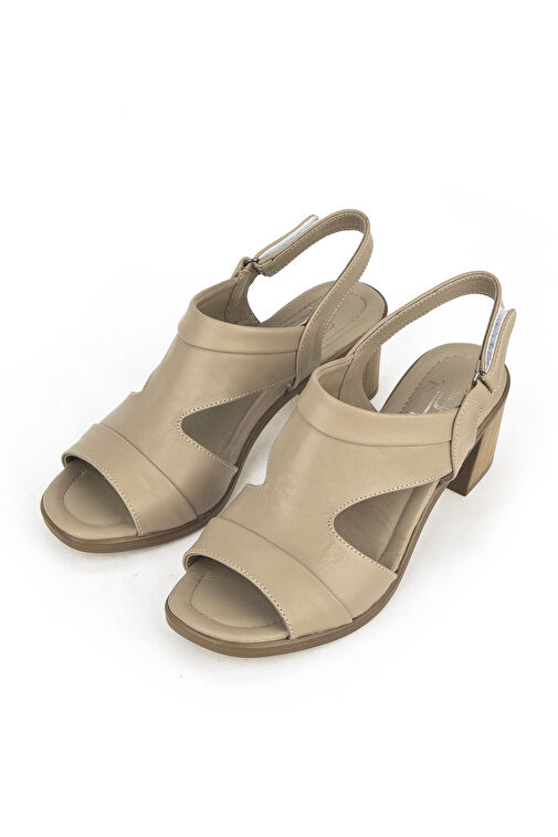 Ziya Bej Kadın Deri Topuklu Sandalet 1411020Z2211_340 - Görsel 5