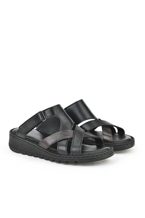 Ziya Siyah Kadın Deri Terlik 1411008Z012_000 - Görsel 3