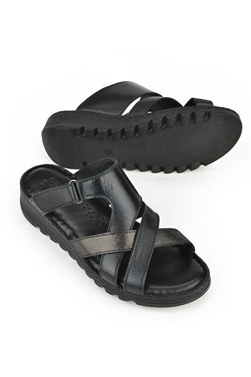 Ziya Siyah Kadın Deri Terlik 1411008Z012_000 - Görsel 5