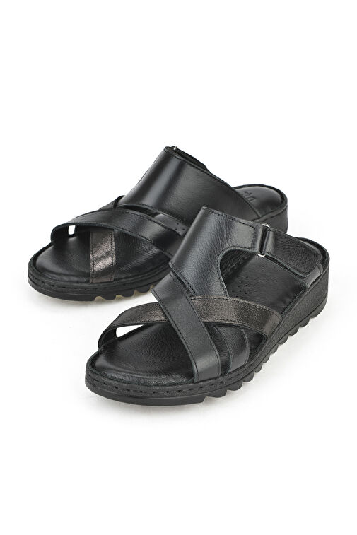 Ziya Siyah Kadın Deri Terlik 1411008Z012_000 - Görsel 4