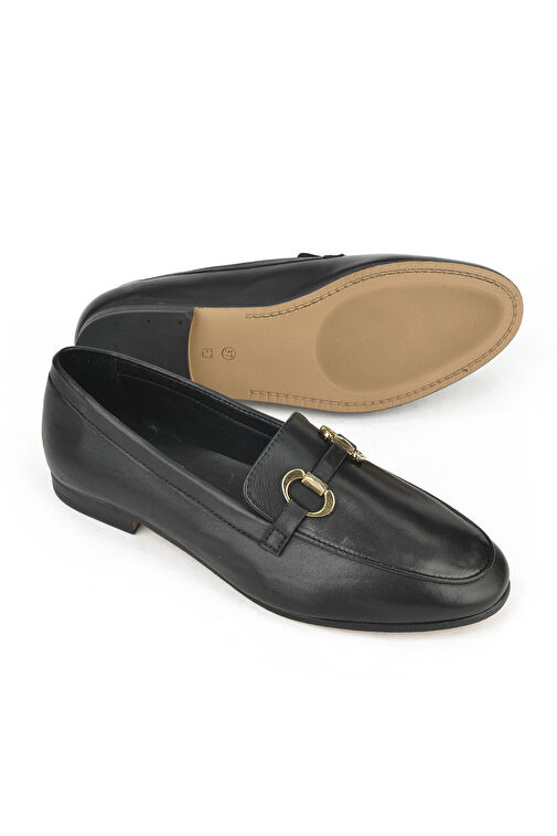 Ziya Siyah Kadın Deri Klasik Ayakkabı 1411033Z24072_000 - Görsel 5