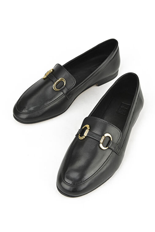 Ziya Siyah Kadın Deri Klasik Ayakkabı 1411033Z24072_000 - Görsel 6