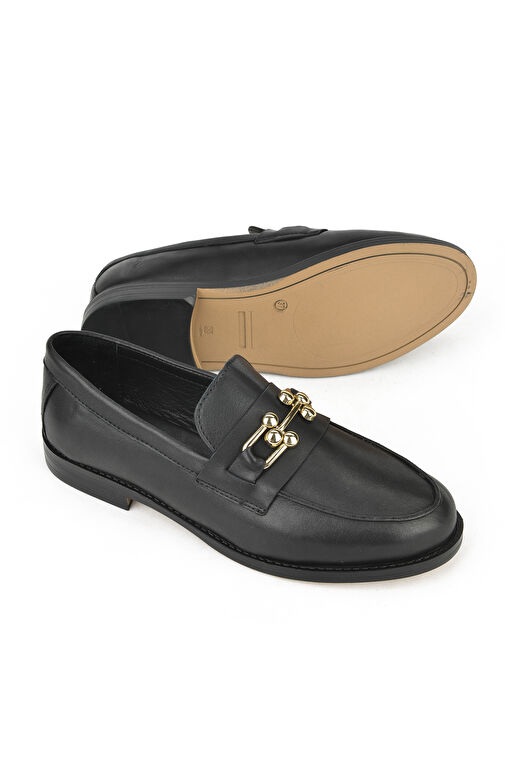 Ziya Siyah Kadın Deri Klasik Ayakkabı 1411033Z24073_000 - Görsel 5