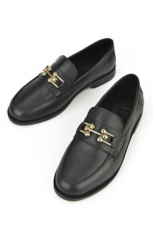 Ziya Siyah Kadın Deri Klasik Ayakkabı 1411033Z24073_000 - Görsel 6