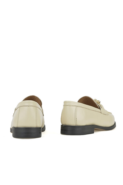 Ziya Krem Kadın Deri Klasik Ayakkabı 1411033Z24073_004 - Görsel 4