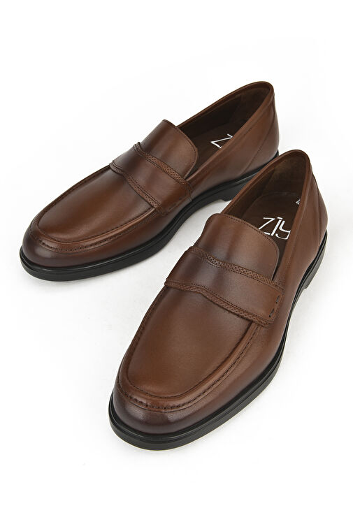 Ziya, Erkek Hakiki Deri Ayakkabı 143745Z0303 Kahve - Görsel 6