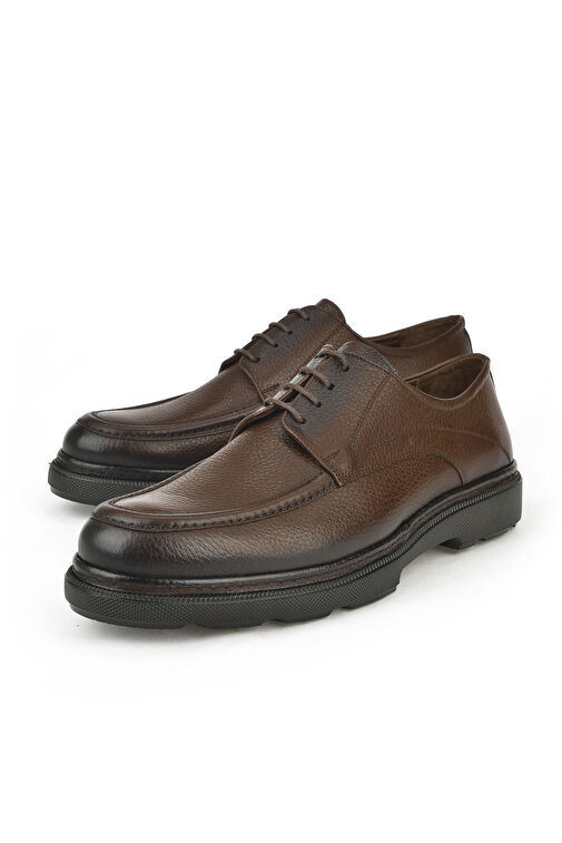 Ziya, Erkek Hakiki Deri Ayakkabı 143745ZAB0707 Kahve - Görsel 5