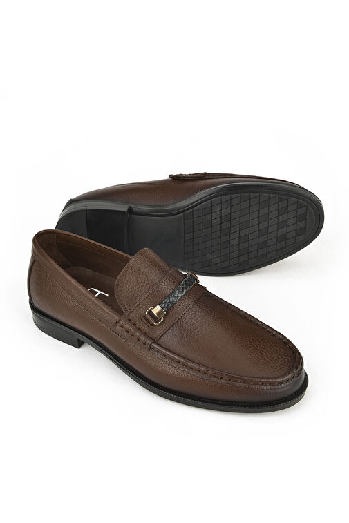 Ziya, Erkek Hakiki Deri Ayakkabı 143745Z5418 Kahve - Görsel 4