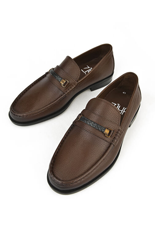 Ziya, Erkek Hakiki Deri Ayakkabı 143745Z5418 Kahve - Görsel 5