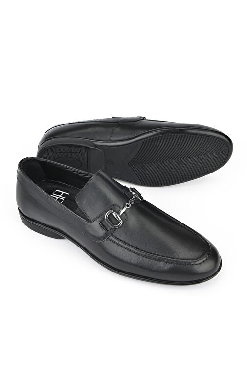 Ziya, Erkek Hakiki Deri Ayakkabı 143745ZAB0404 Siyah - Görsel 4