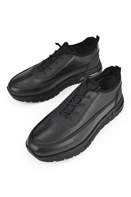 Ziya Siyah Erkek Deri Sneaker 1431024Z5404_000 - Görsel 6