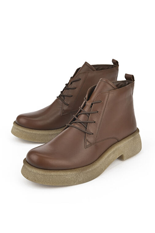 Ziya, Kadın Hakiki Deri Bot 14319Z66195 Taba - Görsel 5