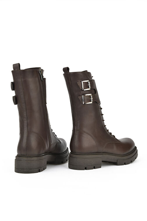 Ziya, Kadın Hakiki Deri Bot 14319Z66382 Kahve - Görsel 6