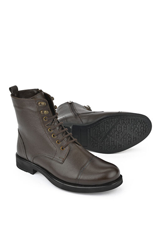 Ziya, Erkek Hakiki Deri Bot 14319Z7019 Kahve - Görsel 5