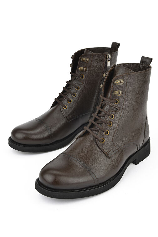 Ziya, Erkek Hakiki Deri Bot 14319Z7019 Kahve - Görsel 6