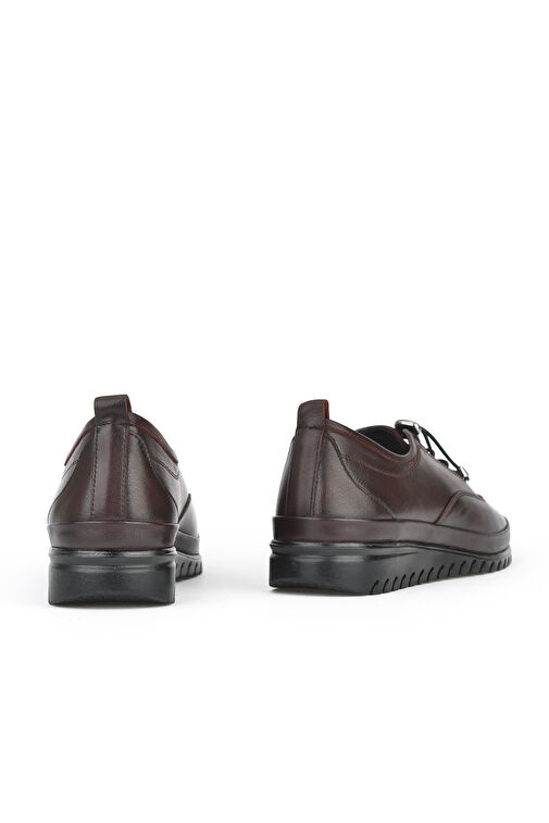 Ziya Bordo Kadın Deri Günlük Ayakkabı 14355Z2767_400 - Görsel 4