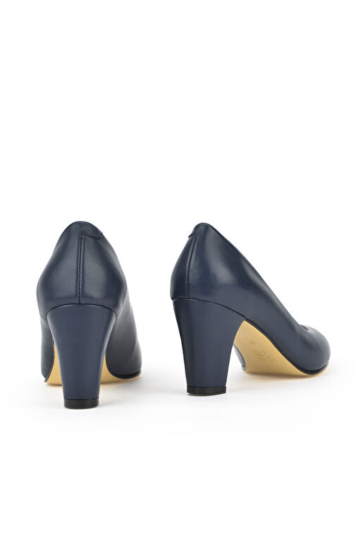Ziya, Kadın Hakiki Deri Topuklu Ayakkabı 1431030Z25014 Lacivert - Görsel 4