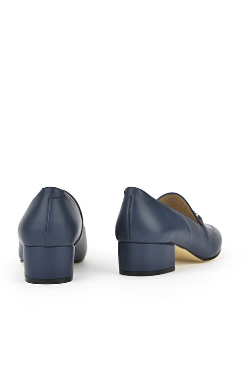Ziya, Kadın Hakiki Deri Topuklu Ayakkabı 1431030Z1607 Lacivert - Görsel 4