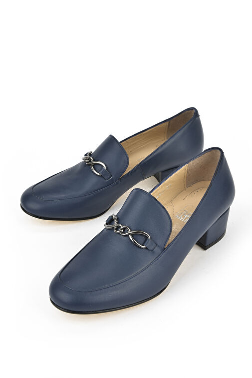 Ziya, Kadın Hakiki Deri Topuklu Ayakkabı 1431030Z1607 Lacivert - Görsel 6