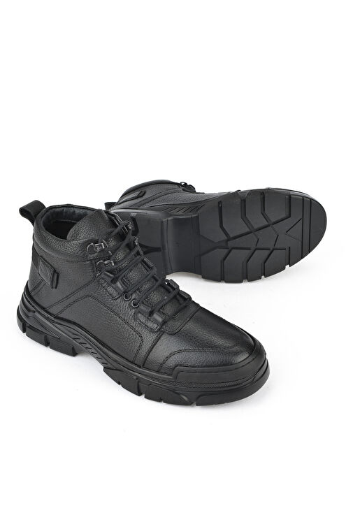 Ziya, Erkek Hakiki Deri Bot 1431040ZK2311 Siyah - Görsel 5