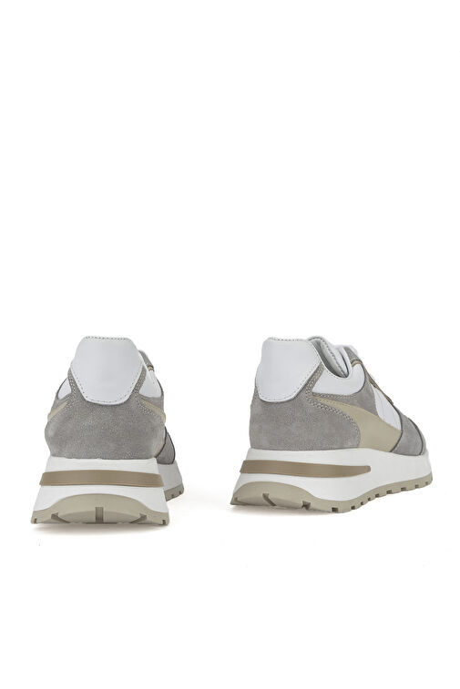 Ziya Beyaz-Gri Kadın Deri Sneaker 1431000Z6020_500 - Görsel 4