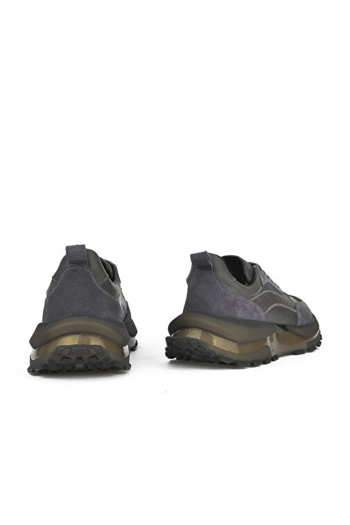 Ziya, Erkek Hakiki Deri Sneaker 1431042Z7015 Gri - Görsel 4