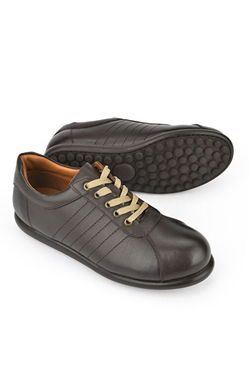 Ziya, Erkek Hakiki Deri Ayakkabı 143423Z312 Kahve - Görsel 5