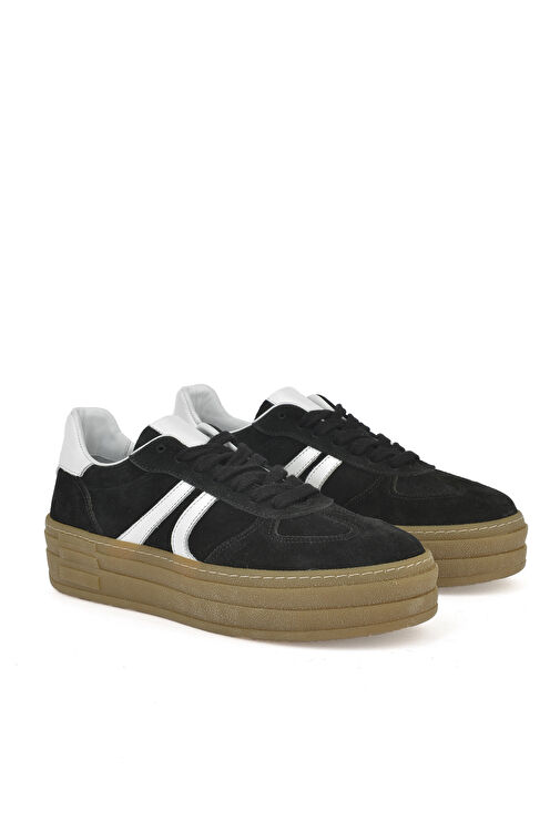 Ziya Siyah-Beyaz Kadın Deri Sneaker 1431000Z6640_000 - Görsel 3