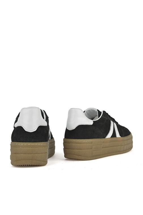 Ziya Siyah-Beyaz Kadın Deri Sneaker 1431000Z6640_000 - Görsel 4