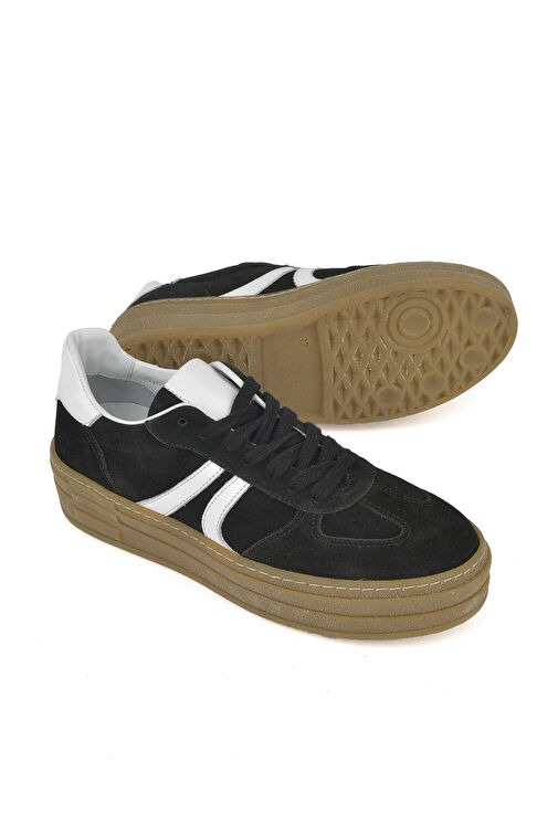 Ziya Siyah-Beyaz Kadın Deri Sneaker 1431000Z6640_000 - Görsel 5