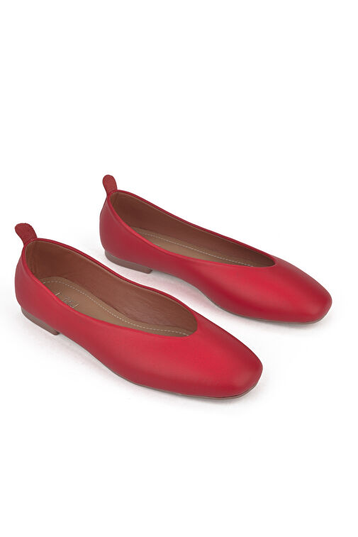 Ziya Kırmızı Kadın Deri Babet 1511044Z105_698 - Görsel 3