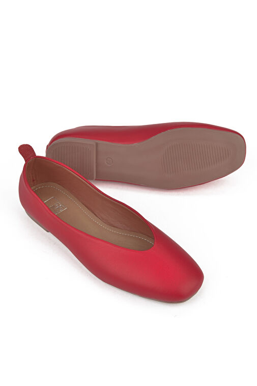 Ziya Kırmızı Kadın Deri Babet 1511044Z105_698 - Görsel 5