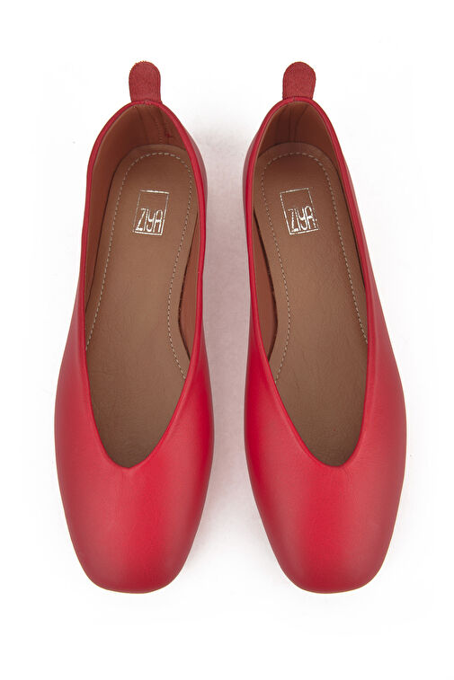 Ziya Kırmızı Kadın Deri Babet 1511044Z105_698 - Görsel 6