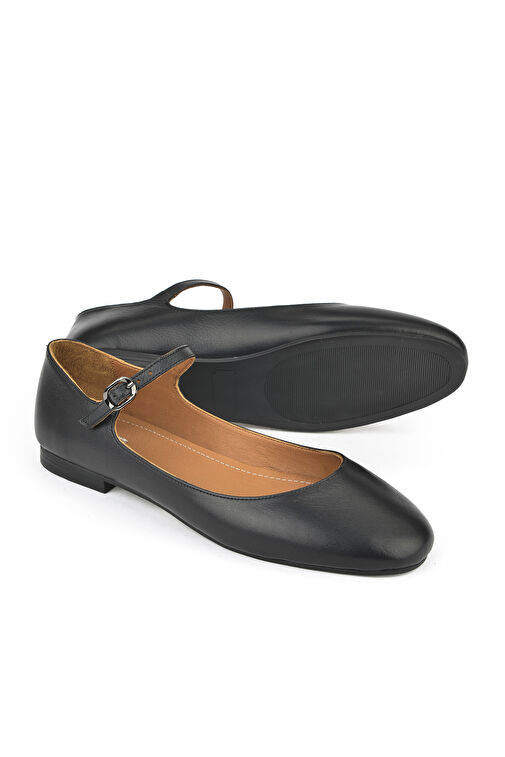 Ziya Siyah Kadın Deri Babet 1511044Z104_000 - Görsel 5