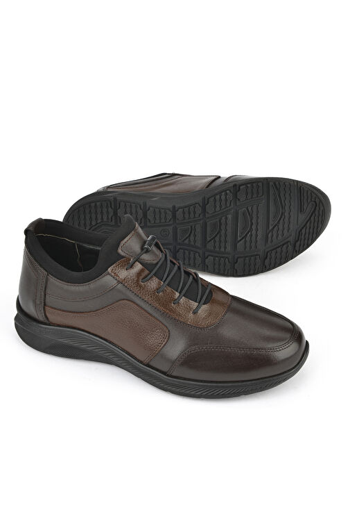 Ziya Kahverengi Erkek Deri Sneaker 143423Z69_300 - Görsel 5