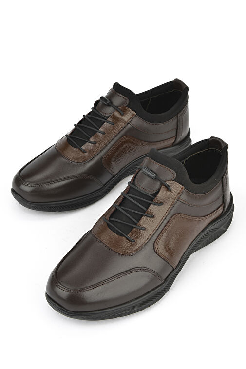 Ziya Kahverengi Erkek Deri Sneaker 143423Z69_300 - Görsel 6