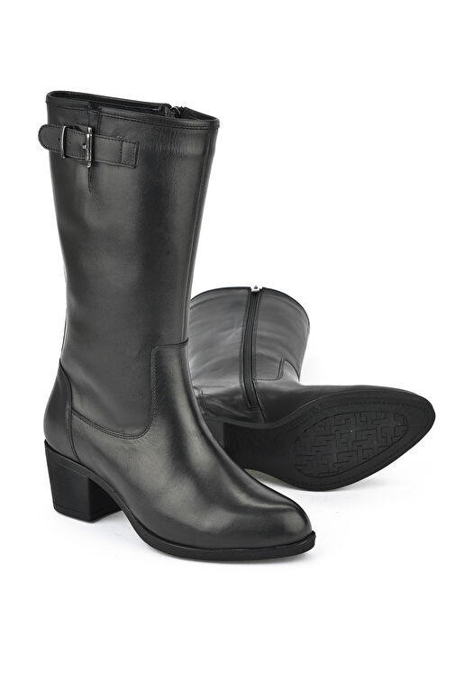 Ziya, Kadın Hakiki Deri Çizme 14319Z88082 Siyah - Görsel 5