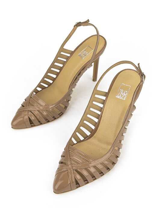Ziya, Kadın Hakiki Deri Topuklu Ayakkabı 1511030Z2532 Koyu Bej - Görsel 6
