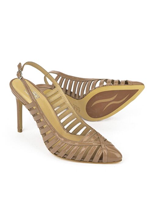 Ziya, Kadın Hakiki Deri Topuklu Ayakkabı 1511030Z2532 Koyu Bej - Görsel 5