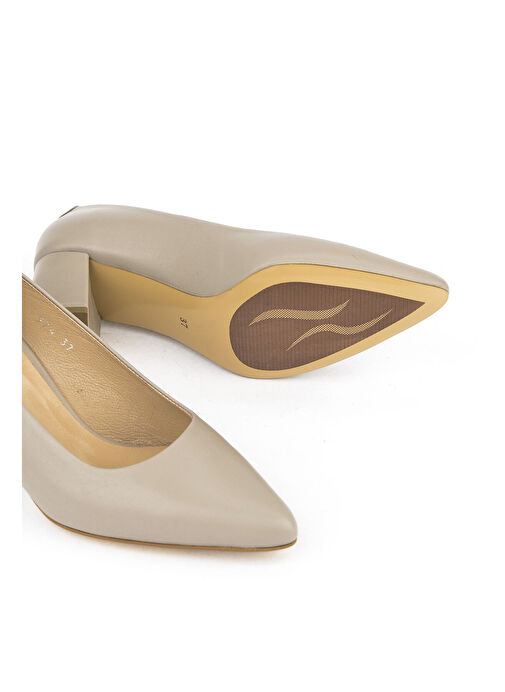 Ziya, Kadın Hakiki Deri Topuklu Ayakkabı 1511030Z974 Taş - Görsel 5