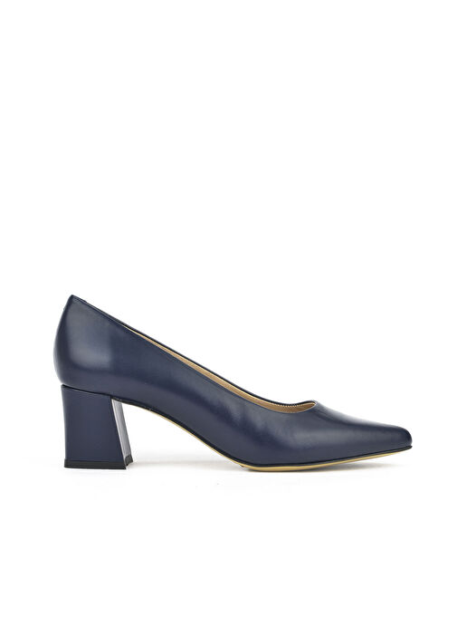 Ziya, Kadın Hakiki Deri Topuklu Ayakkabı 1511030Z974 Lacivert - Görsel 2