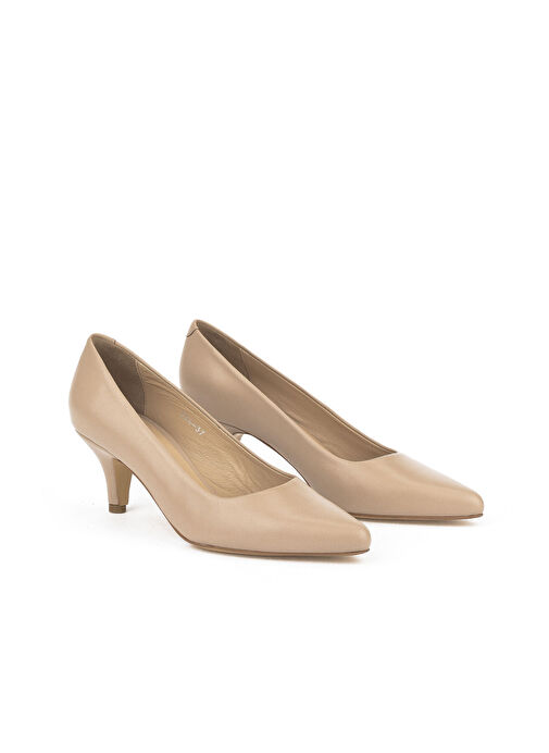 Ziya, Kadın Hakiki Deri Topuklu Ayakkabı 1511030Z324 Cappuccino - Görsel 3