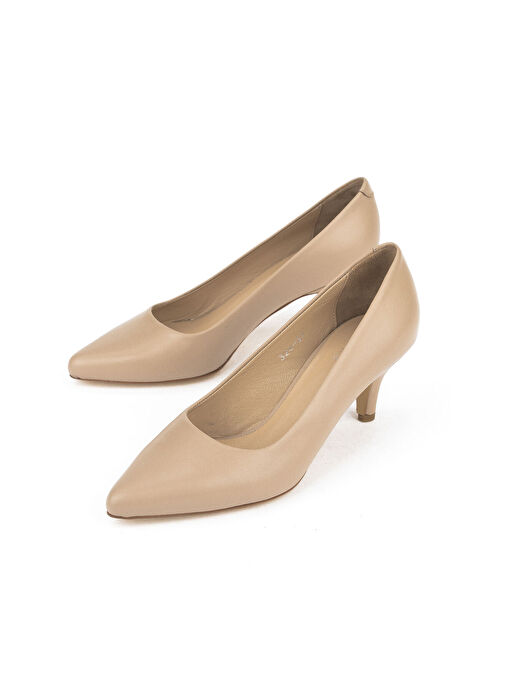 Ziya, Kadın Hakiki Deri Topuklu Ayakkabı 1511030Z324 Cappuccino - Görsel 5