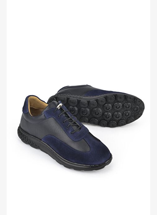 Ziya, Kadın Hakiki Deri Sneaker 143992ZN2003 Lacivert - Görsel 5