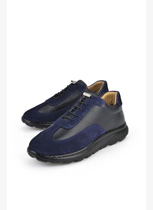 Ziya, Kadın Hakiki Deri Sneaker 143992ZN2003 Lacivert - Görsel 6