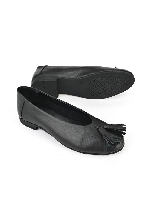 Ziya Siyah Kadın Deri Babet 1511033Z2145_000 - Görsel 5