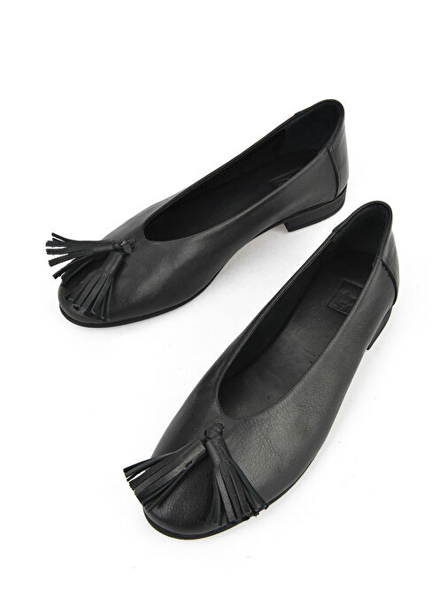 Ziya Siyah Kadın Deri Babet 1511033Z2145_000 - Görsel 6