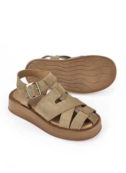 Ziya, Hakiki Deri Kadın Sandalet 1511033Z25013 Bej - Görsel 5