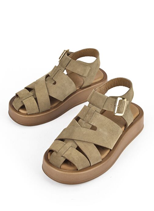 Ziya, Hakiki Deri Kadın Sandalet 1511033Z25013 Bej - Görsel 6